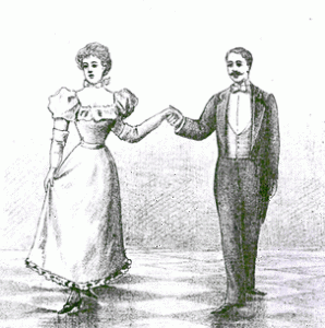 Рисунок исходного положения в паре из первого издания танца